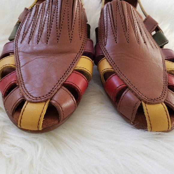 Bass Eirween Congac Multi Colored Loafer Sandals - Picture 3 of 7